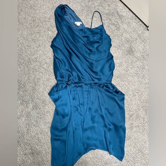Helmut Lang Bias cut blue silk dress - Picture 3 of 3